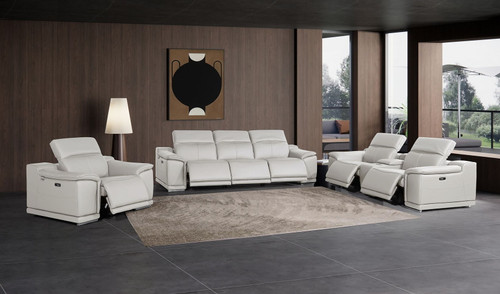 9762 - 7-Piece Modular Power Reclining Sofa, Loveseat And Chair Set With 6 Power Recliners In