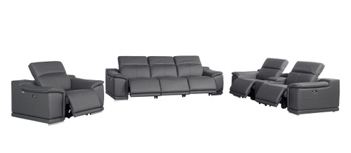 9762 - 7-Piece Modular Power Reclining Sofa, Loveseat And Chair Set With 6 Power Recliners In