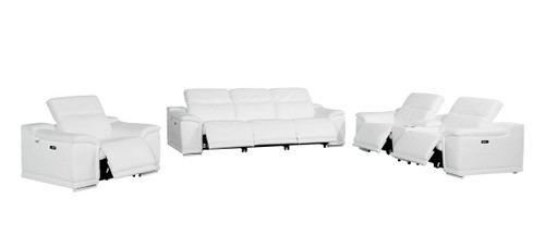 9762 - 7-Piece Modular Power Reclining Sofa, Loveseat And Chair Set With 6 Power Recliners In