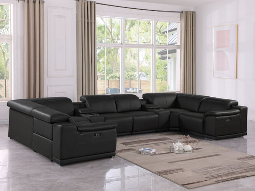 9762 - 8-Piece U Shaped Sectional Sofa With 4 Power Recliner