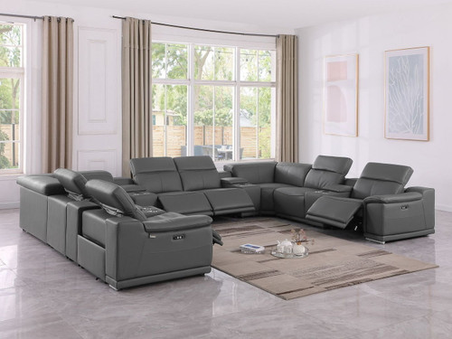 9762 - 12-Piece U-Shaped Sectional Sofa With 4 Power Recliners