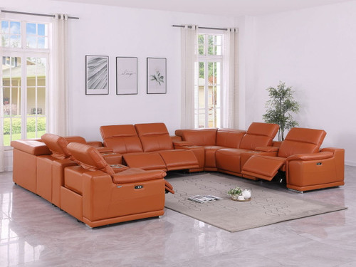 9762 - 12-Piece U-Shaped Sectional Sofa With 4 Power Recliners