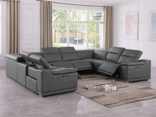 9762 - 8-Piece U-Shaped Sectional Sofa With 4 Power Recliners