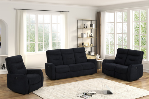 Nina Black 3PC Power Reclining Set