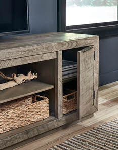Sky Weathered Gray TV Stand 92"L