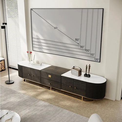 Sheri Black 83" Modern TV Stand