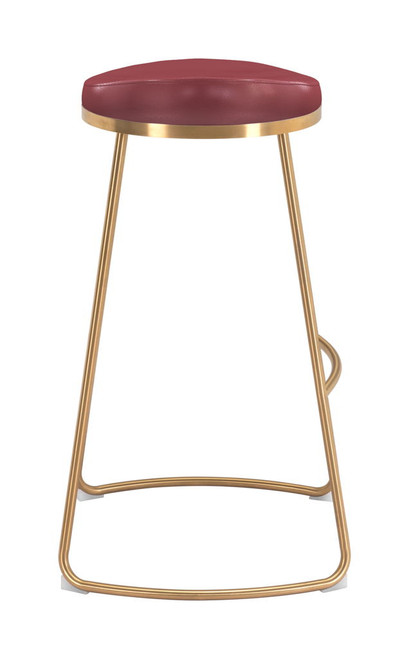 Bree - Barstool (Set of 2) - Burgundy & Gold