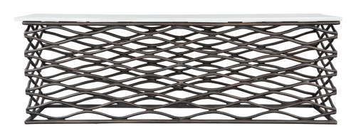 Duchess - Coffee Table - White / Antique Bronze