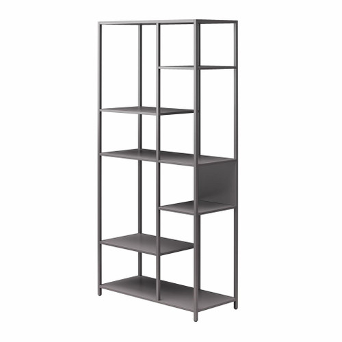 Mission District - Bookcase Room Divider With 6 Shelves - Gray