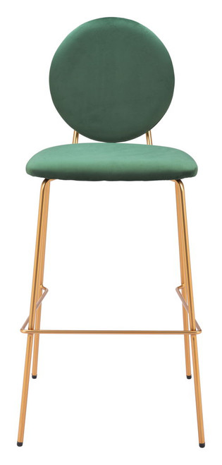 Odessa - Barstool (Set of 2) - Green / Gold