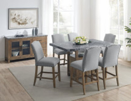 Grayson - Counter Height Set With Gray Top Table