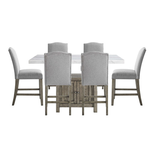 Grayson - Counter Height Set With White Top Table