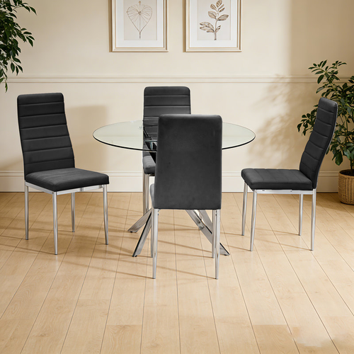 Maxx Dining Room Set in Black D106 by Happy Homes