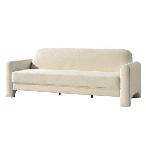 Werts Modern 84" Curved Chenille Sofa