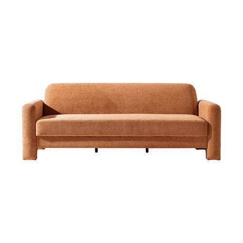 Werts Modern 84" Curved Chenille Sofa