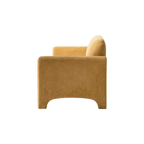 Werts Modern 84" Curved Chenille Sofa