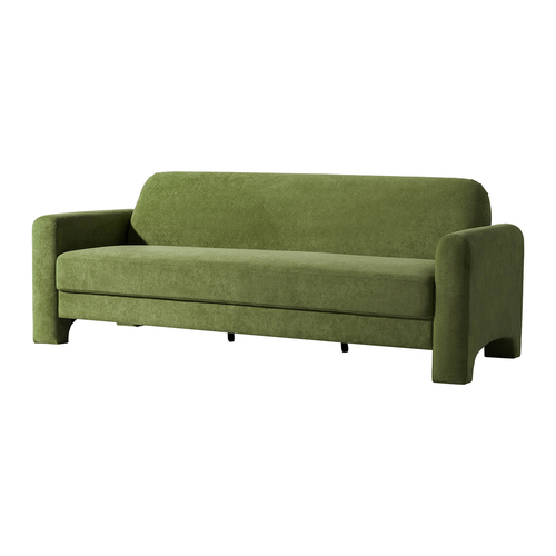 Werts Modern 84" Curved Chenille Sofa
