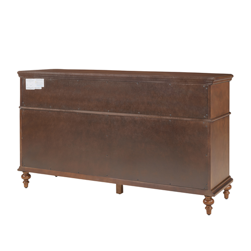 Raimund Traditional 6-Drawer Dresser with Solid Wood Legs