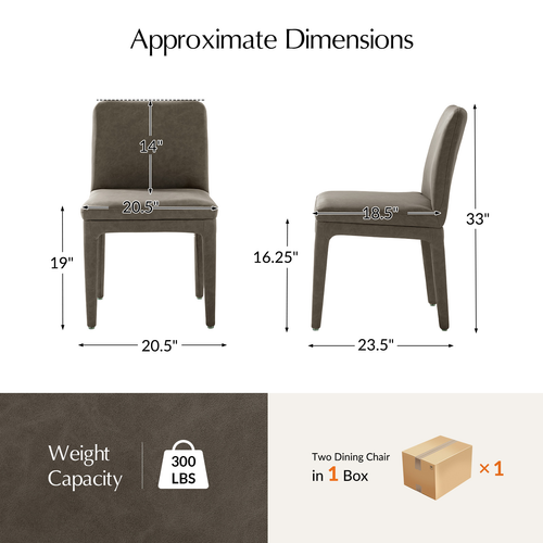 Perry Faux Leather Dining Chair (Set of 2)