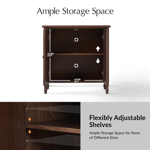 Fay Transitional 32.2 in. 2-Door Cabinet with Cable Management