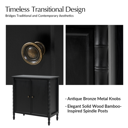 Fay Transitional 32.2 in. 2-Door Cabinet with Cable Management