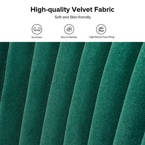 Carmita 47 in. Velvet Tufted 2-Seats Loveseats Sofa with Golden Base