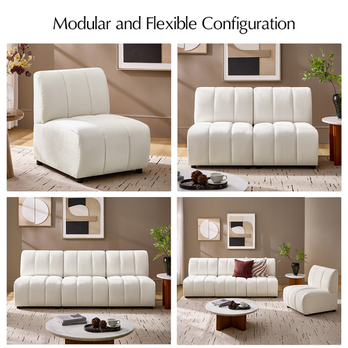 Josue 28 in. Armless 1-piece Modern Sectional Sofa