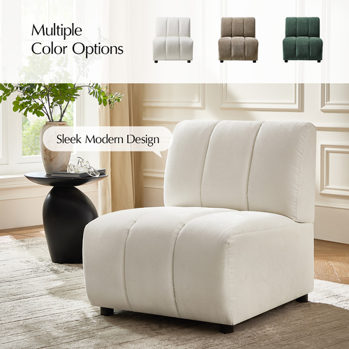 Josue 28 in. Armless 1-piece Modern Sectional Sofa