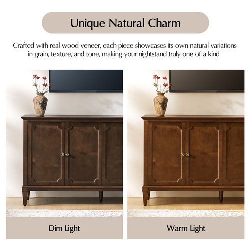 Pam 58 in. Wide 4 Door Wood Sideboard with Adjustable Shelves