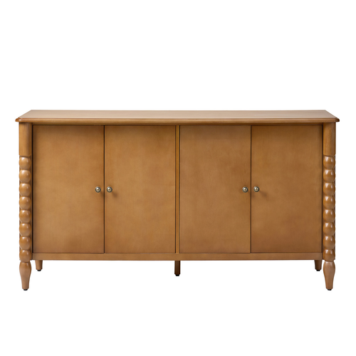 Alex Transitional Solid Wood 63"Wide 4 Door Sideboard