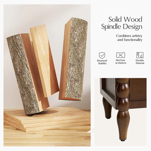 Alex Transitional Solid Wood 63"Wide 4 Door Sideboard