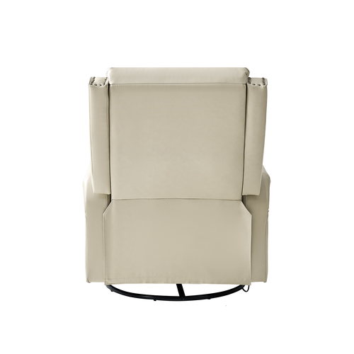 Tobias Traditional Leather Swivel and Rocker Power Recliner with Adjustable Backrest & Footrest and USB Ports