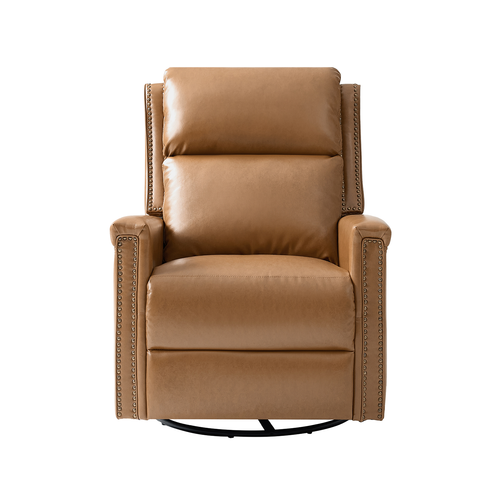 Tobias Traditional Leather Swivel and Rocker Power Recliner with Adjustable Backrest & Footrest and USB Ports