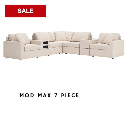 Alicia Oyster Modular Sectional in Fabric