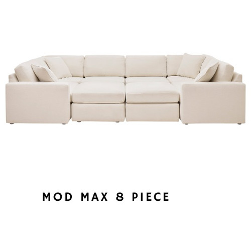 Alicia Oyster Modular Sectional in Fabric