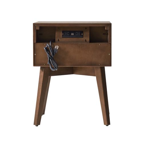 Tobia 1-Drawer 18 in. W Nightstand with Built-In Power Outlet