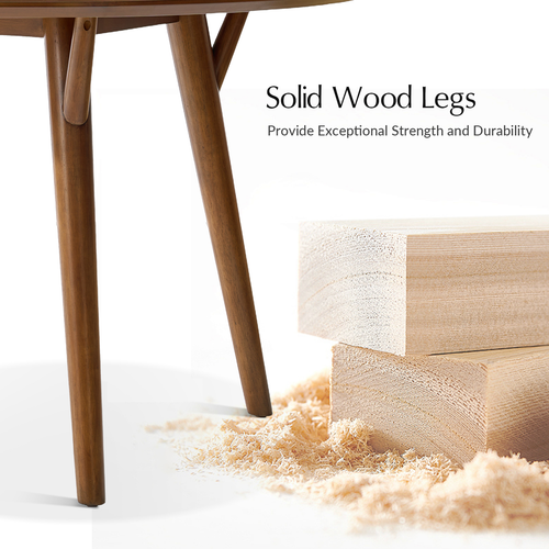 Eckhard 45 in. Round Wood Coffee Table with Solid Legs