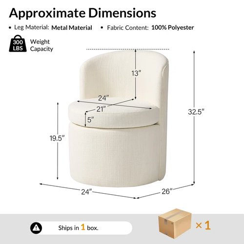 Chrysten Modern Channel-Tufted Backrest Dining Chair with Wheels
