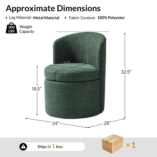 Chrysten Modern Channel-Tufted Backrest Dining Chair with Wheels