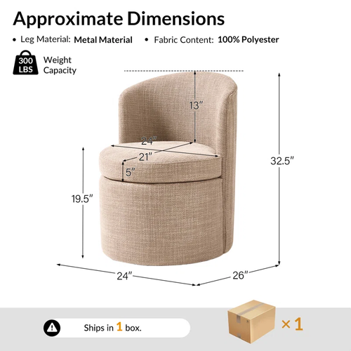 Chrysten Modern Channel-Tufted Backrest Dining Chair with Wheels