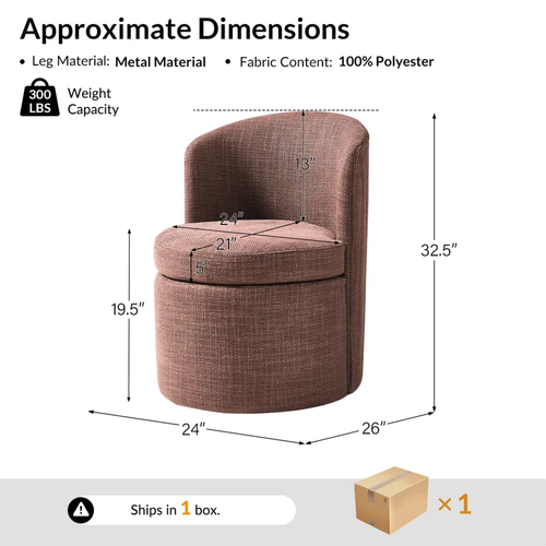 Chrysten Modern Channel-Tufted Backrest Dining Chair with Wheels