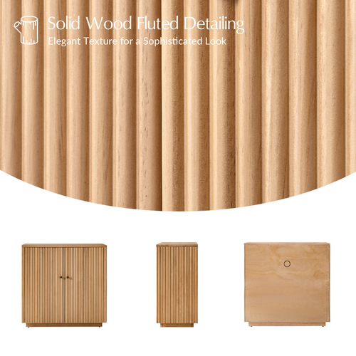 Bonnot 32 in. Tall 2-Door Wood Accent Cabinet with Adjustable Shelf