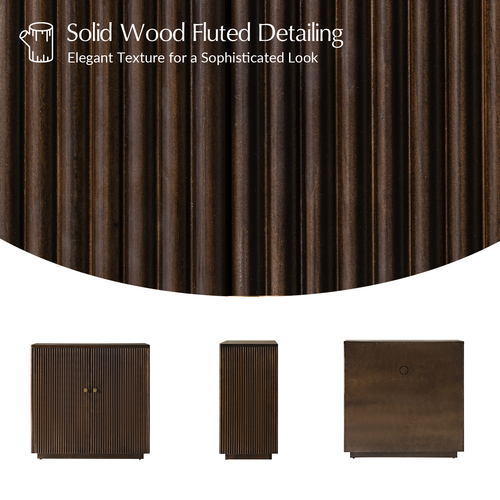 Bonnot 32 in. Tall 2-Door Wood Accent Cabinet with Adjustable Shelf