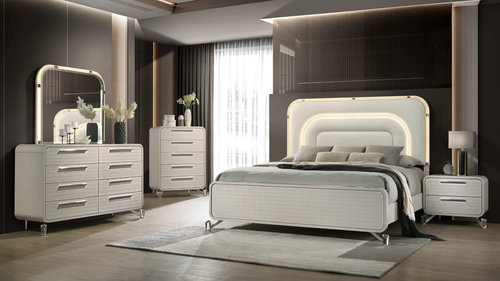 Delilah Bedroom Set in Beige B6750 by New Era Innovations