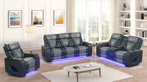 Robin Black Power Reclining Living Room Set