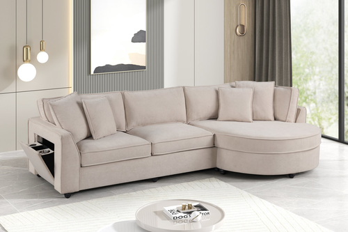 Elva Sectional with Reversible Chaise by Happy Homes