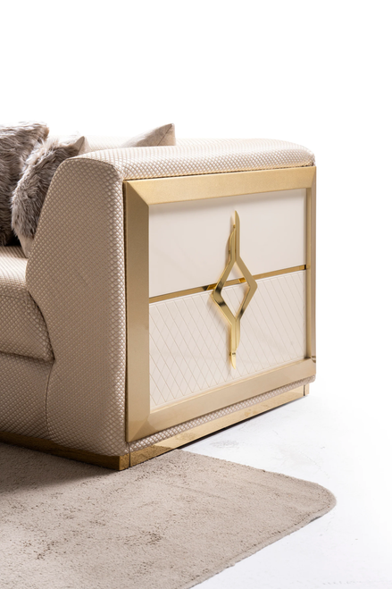 Vega Living Room Set Collection in Cream