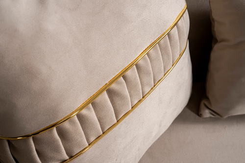 Elisyum Living Room Set in Cream