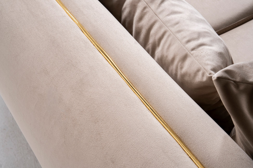 Elisyum Living Room Set in Cream