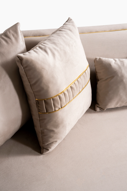 Elisyum Living Room Set in Cream